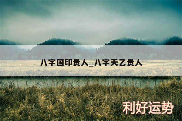 八字国印贵人_八字天乙贵人