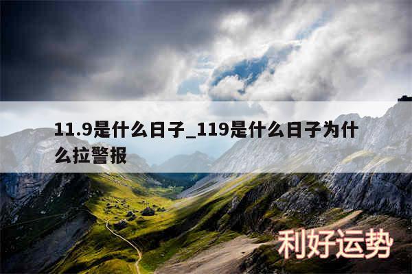 11.9是什么日子_119是什么日子为什么拉警报