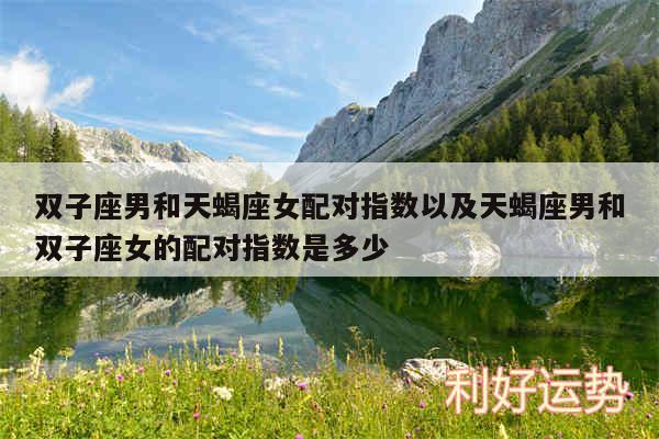 双子座男和天蝎座女配对指数以及天蝎座男和双子座女的配对指数是多少