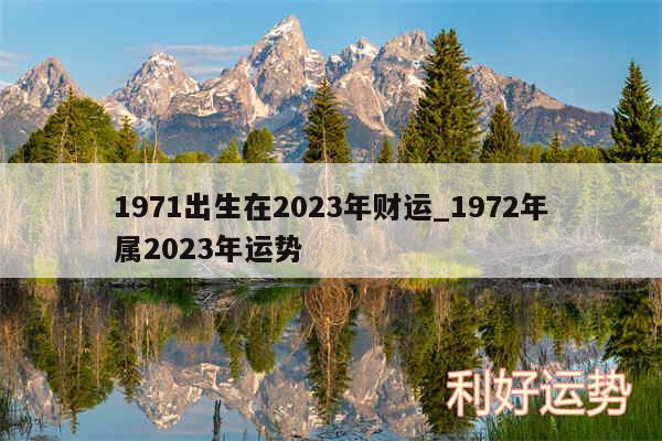 1971出生在2024年财运_1972年属2024年运势