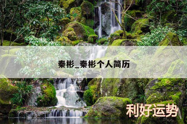 秦彬_秦彬个人简历