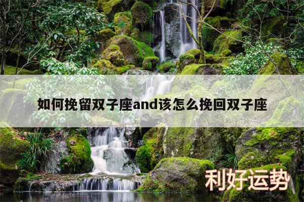 如何挽留双子座and该怎么挽回双子座