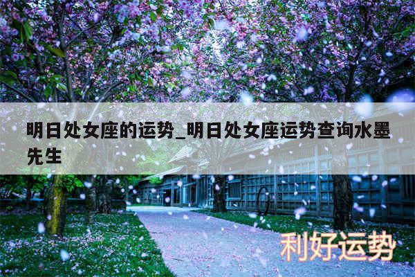 明日处女座的运势_明日处女座运势查询水墨先生