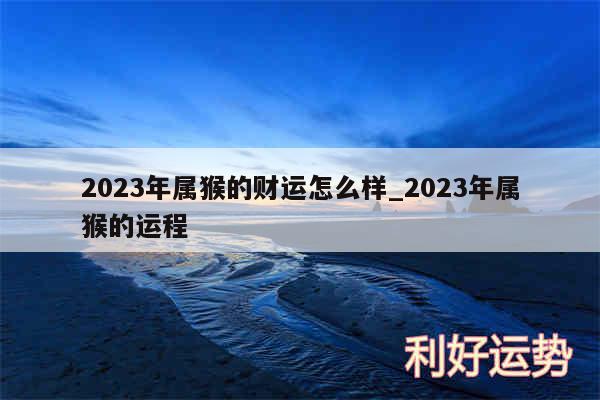 2024年属猴的财运怎么样_2024年属猴的运程