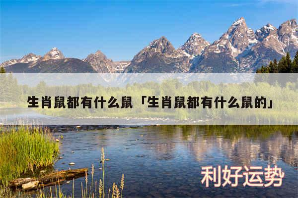 生肖鼠都有什么鼠及生肖鼠都有什么鼠的