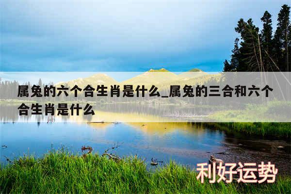 属兔的六个合生肖是什么_属兔的三合和六个合生肖是什么