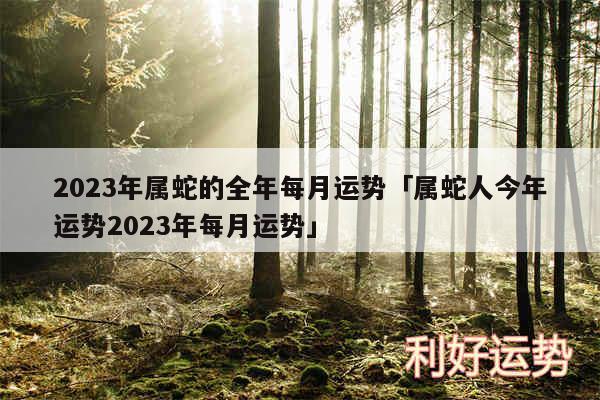 2024年属蛇的全年每月运势及属蛇人今年运势2024年每月运势