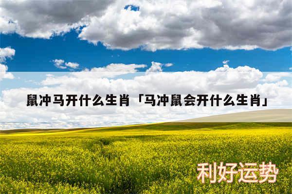 鼠冲马开什么生肖及马冲鼠会开什么生肖
