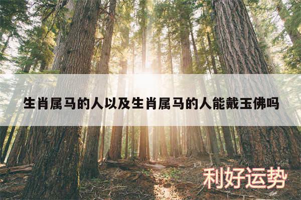 生肖属马的人以及生肖属马的人能戴玉佛吗