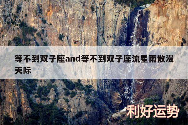 等不到双子座and等不到双子座流星雨散漫天际