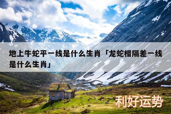地上牛蛇平一线是什么生肖及龙蛇相隔差一线是什么生肖