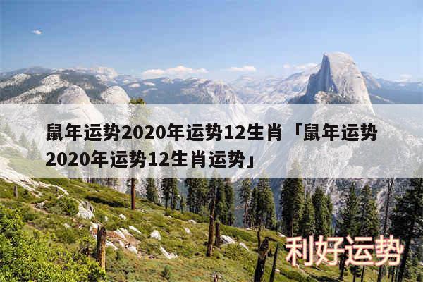 鼠年运势2020年运势12生肖及鼠年运势2020年运势12生肖运势