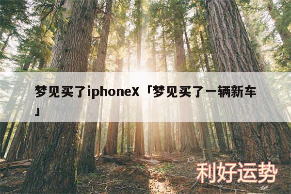 梦见买了iphoneX及梦见买了一辆新车