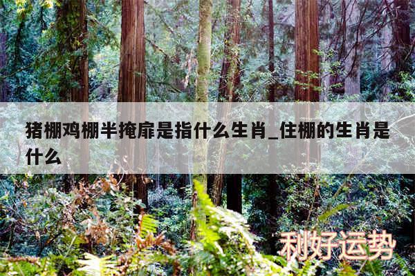猪棚鸡棚半掩扉是指什么生肖_住棚的生肖是什么