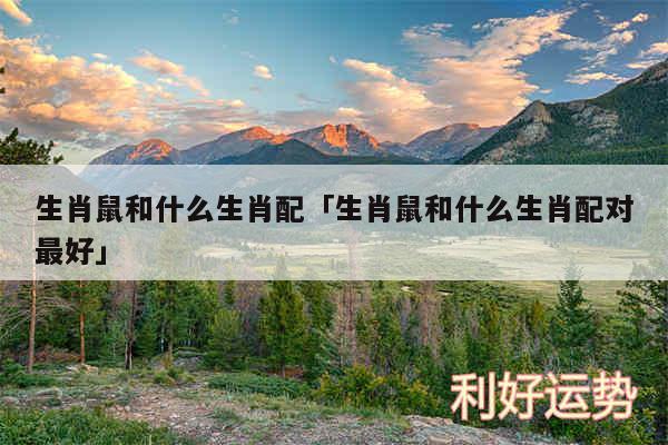 生肖鼠和什么生肖配及生肖鼠和什么生肖配对最好