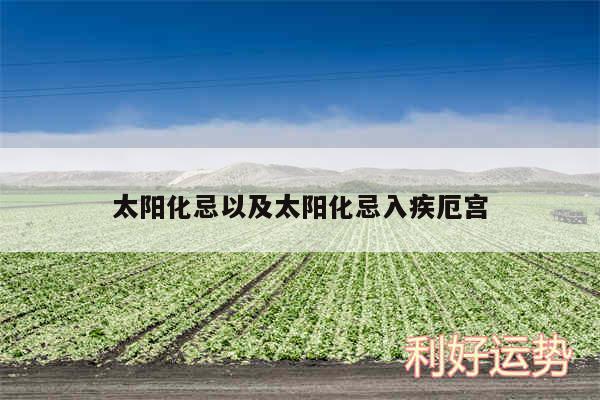 太阳化忌以及太阳化忌入疾厄宫