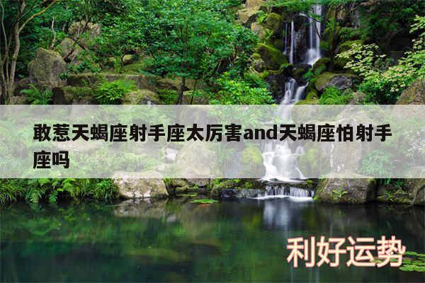 敢惹天蝎座射手座太厉害and天蝎座怕射手座吗