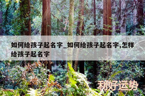 如何给孩子起名字_如何给孩子起名字,怎样给孩子起名字