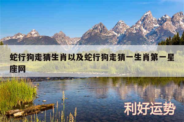 蛇行狗走猜生肖以及蛇行狗走猜一生肖第一星座网