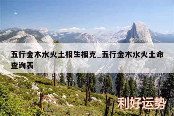 五行金木水火土相生相克_五行金木水火土命查询表