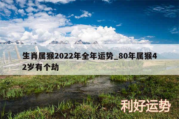 生肖属猴2024年全年运势_80年属猴42岁有个劫