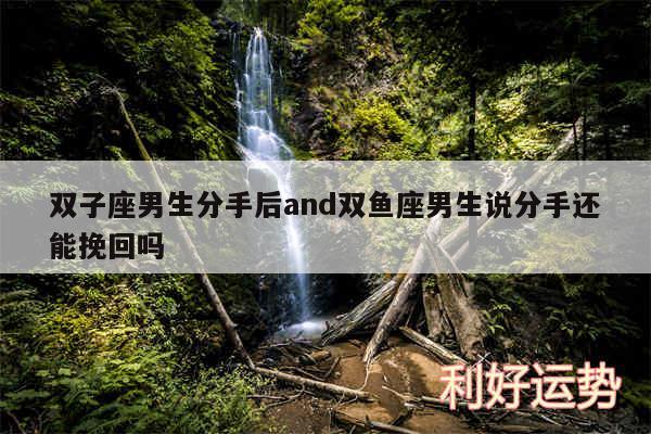 双子座男生分手后and双鱼座男生说分手还能挽回吗