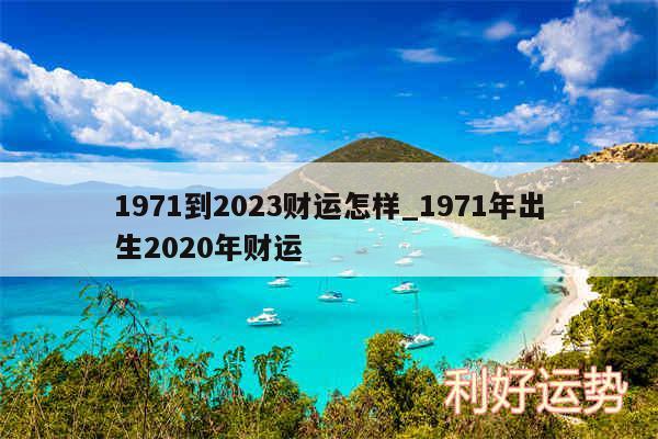 1971到2024财运怎样_1971年出生2020年财运