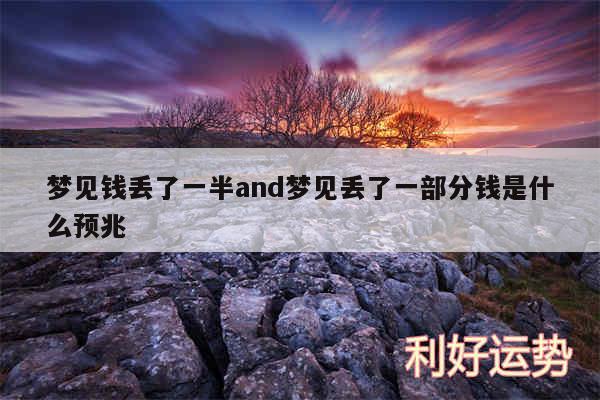 梦见钱丢了一半and梦见丢了一部分钱是什么预兆