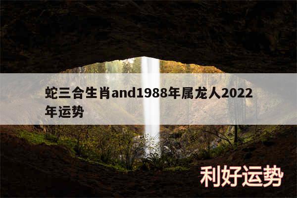 蛇三合生肖and1988年属龙人2024年运势