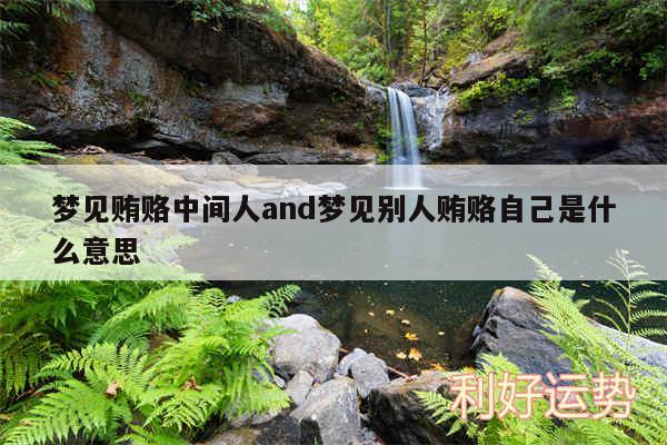 梦见贿赂中间人and梦见别人贿赂自己是什么意思