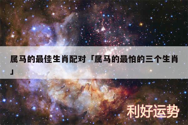 属马的最佳生肖配对及属马的最怕的三个生肖