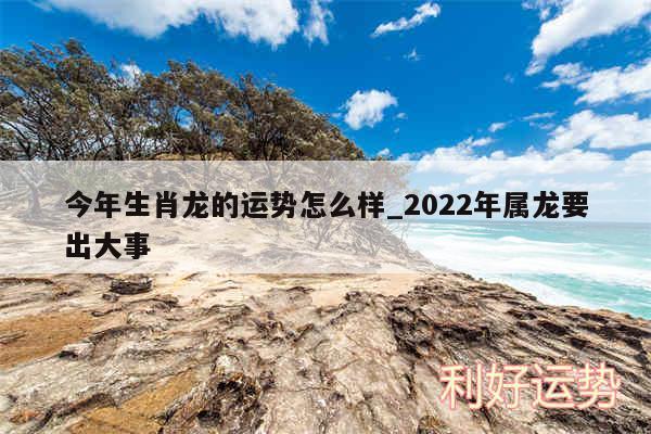 今年生肖龙的运势怎么样_2024年属龙要出大事