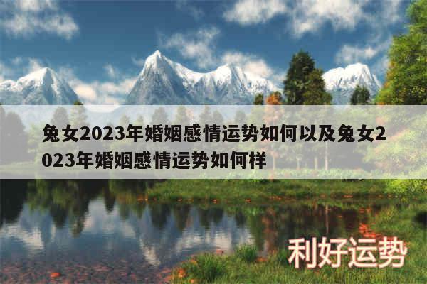 兔女2024年婚姻感情运势如何以及兔女2024年婚姻感情运势如何样