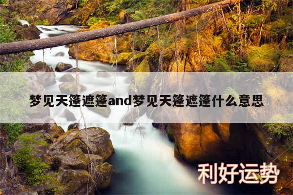 梦见天篷遮篷and梦见天篷遮篷什么意思