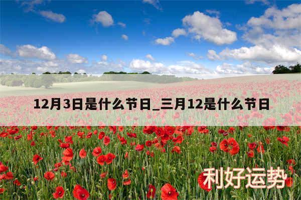 12月3日是什么节日_三月12是什么节日