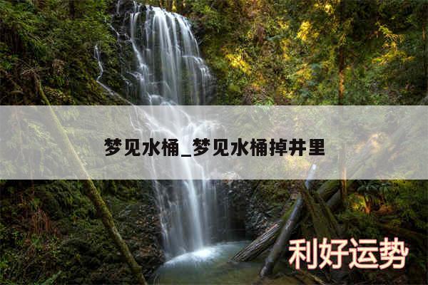 梦见水桶_梦见水桶掉井里