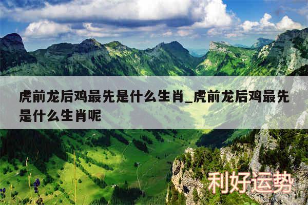 虎前龙后鸡最先是什么生肖_虎前龙后鸡最先是什么生肖呢