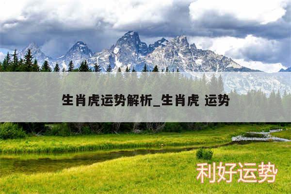 生肖虎运势解析_生肖虎 运势