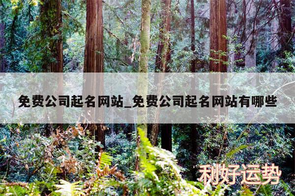免费公司起名网站_免费公司起名网站有哪些
