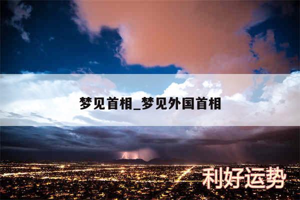 梦见首相_梦见外国首相