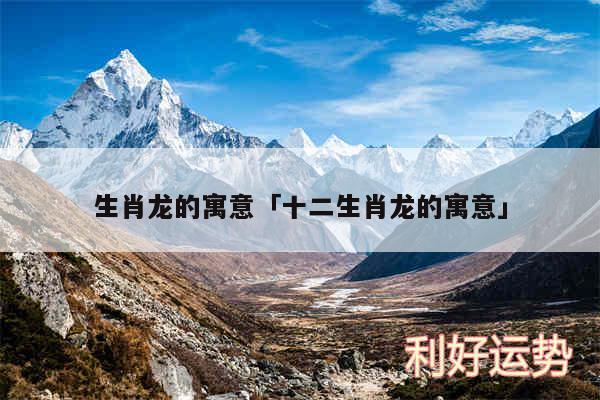生肖龙的寓意及十二生肖龙的寓意