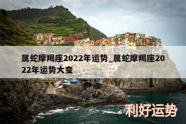 属蛇摩羯座2024年运势_属蛇摩羯座2024年运势大变