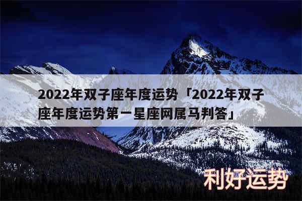 2024年双子座年度运势及2024年双子座年度运势第一星座网属马判答