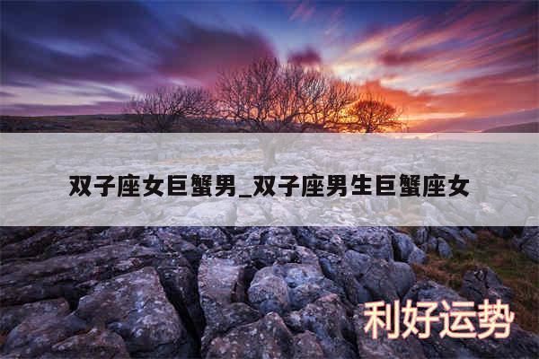 双子座女巨蟹男_双子座男生巨蟹座女