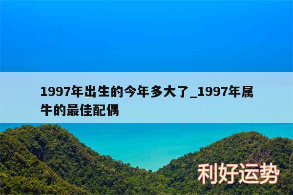 1997年出生的今年多大了_1997年属牛的最佳配偶