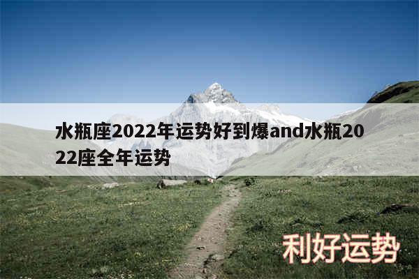 水瓶座2024年运势好到爆and水瓶2024座全年运势