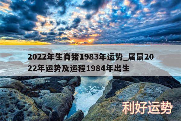 2024年生肖猪1983年运势_属鼠2024年运势及运程1984年出生