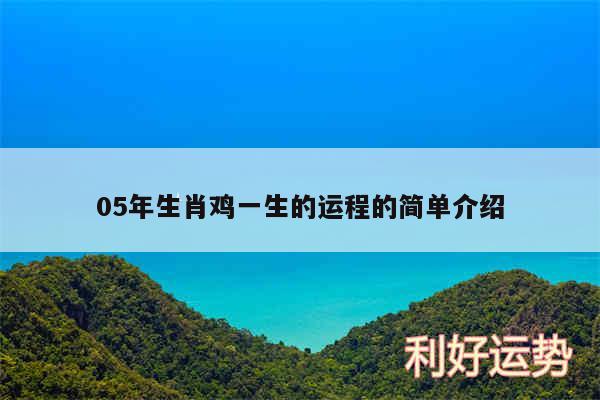 05年生肖鸡一生的运程的简单介绍