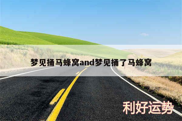 梦见捅马蜂窝and梦见捅了马蜂窝