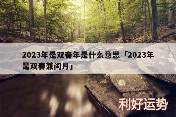 2024年是双春年是什么意思及2024年是双春兼闰月